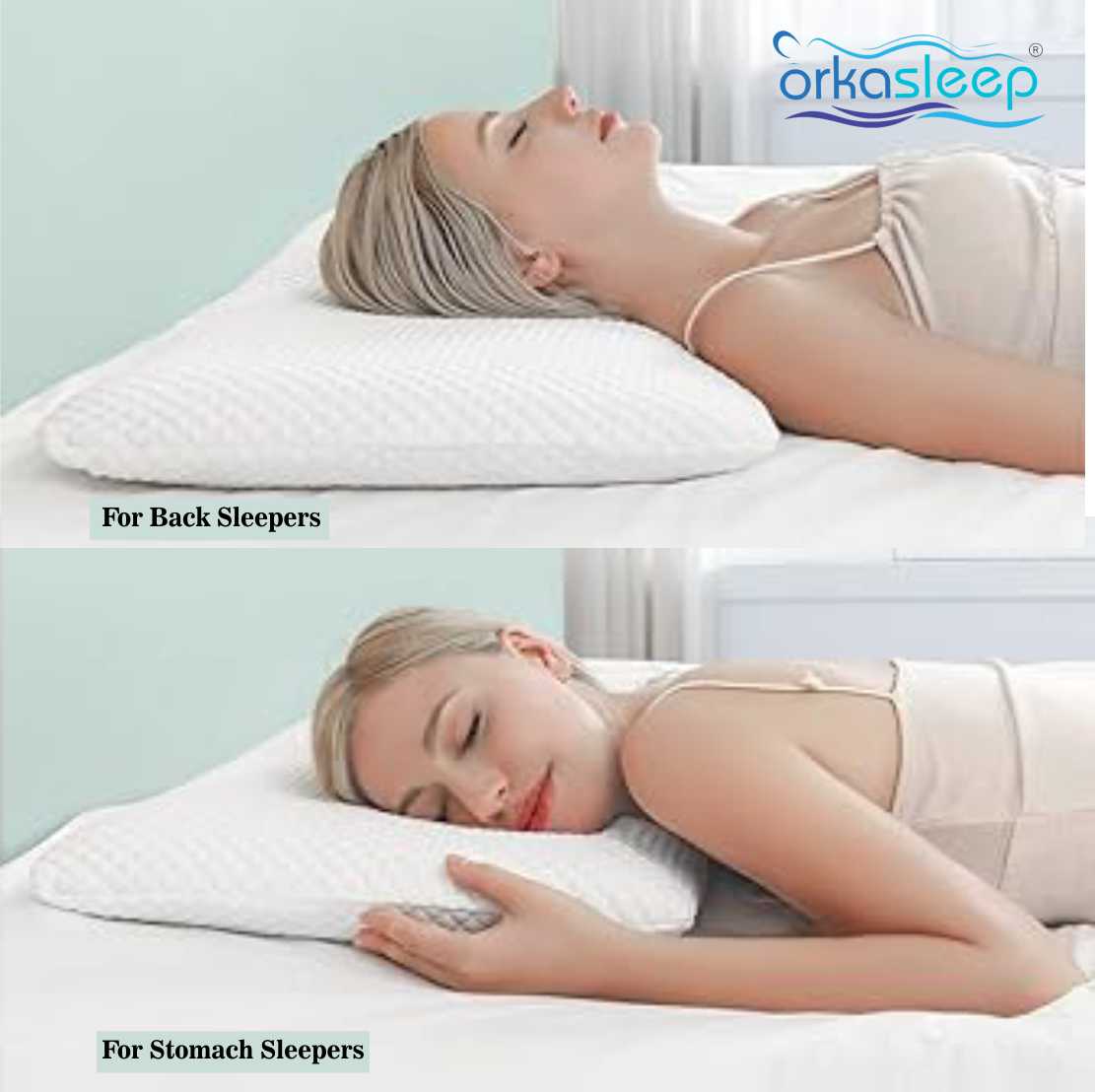 Orkasleep Active Rectangular Orthopedic Neck Support Pillow for Sleeping & Shoulder Pain Memory Foam Solid Sleeping Pillow Pack of 1 view 6